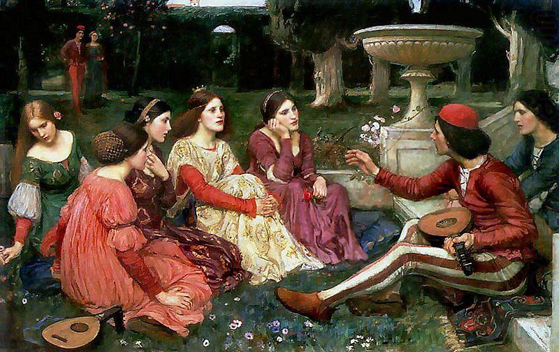 John William Waterhouse A Tale from the Decameron china oil painting image